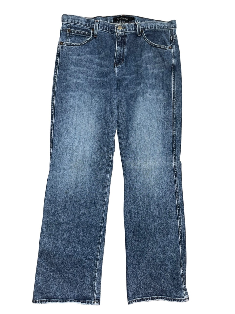 Calvin Klein Straight Leg Jeans Women’s 14 Blue Denim High Rise Cotton Classic